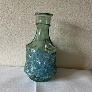 Vintage Green Glass Decanter
